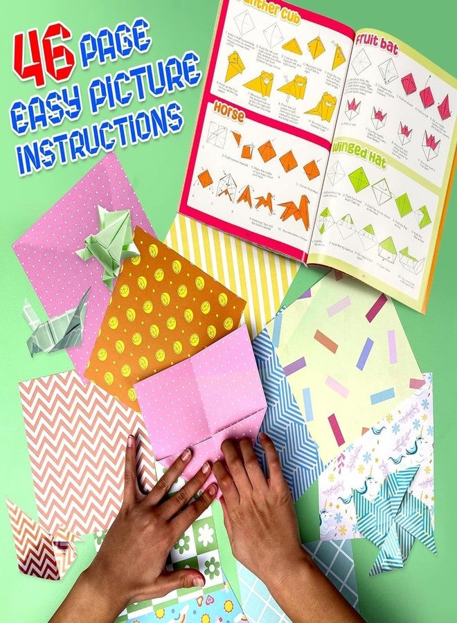 BRYTE Ultimate Rainbow Origami Kit with 450 Fun Colorful Papers, Arts and Crafts for Kids Ages 8-12 - Image 5